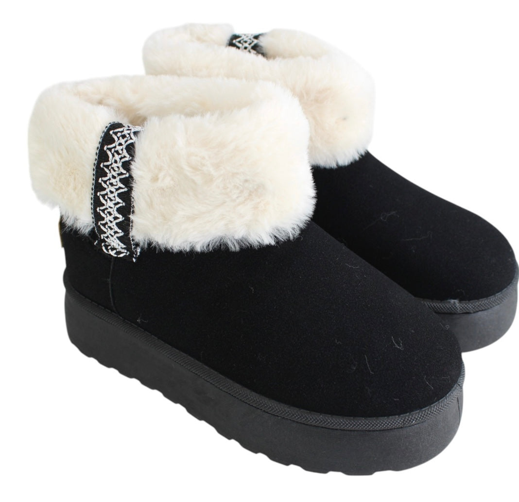 Lee Cooper fourrure noir chaussures
