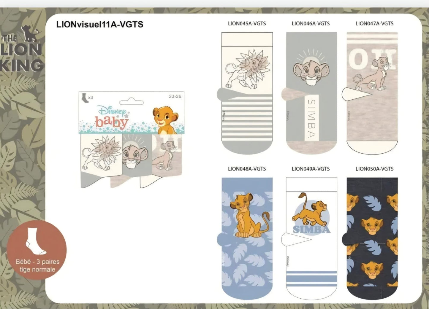 Chaussettes roi lion