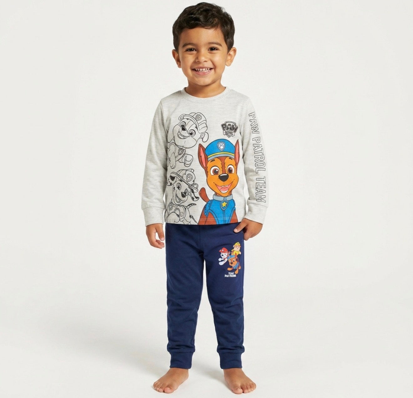 Pyjama pat patrouille bleu et blanc coton