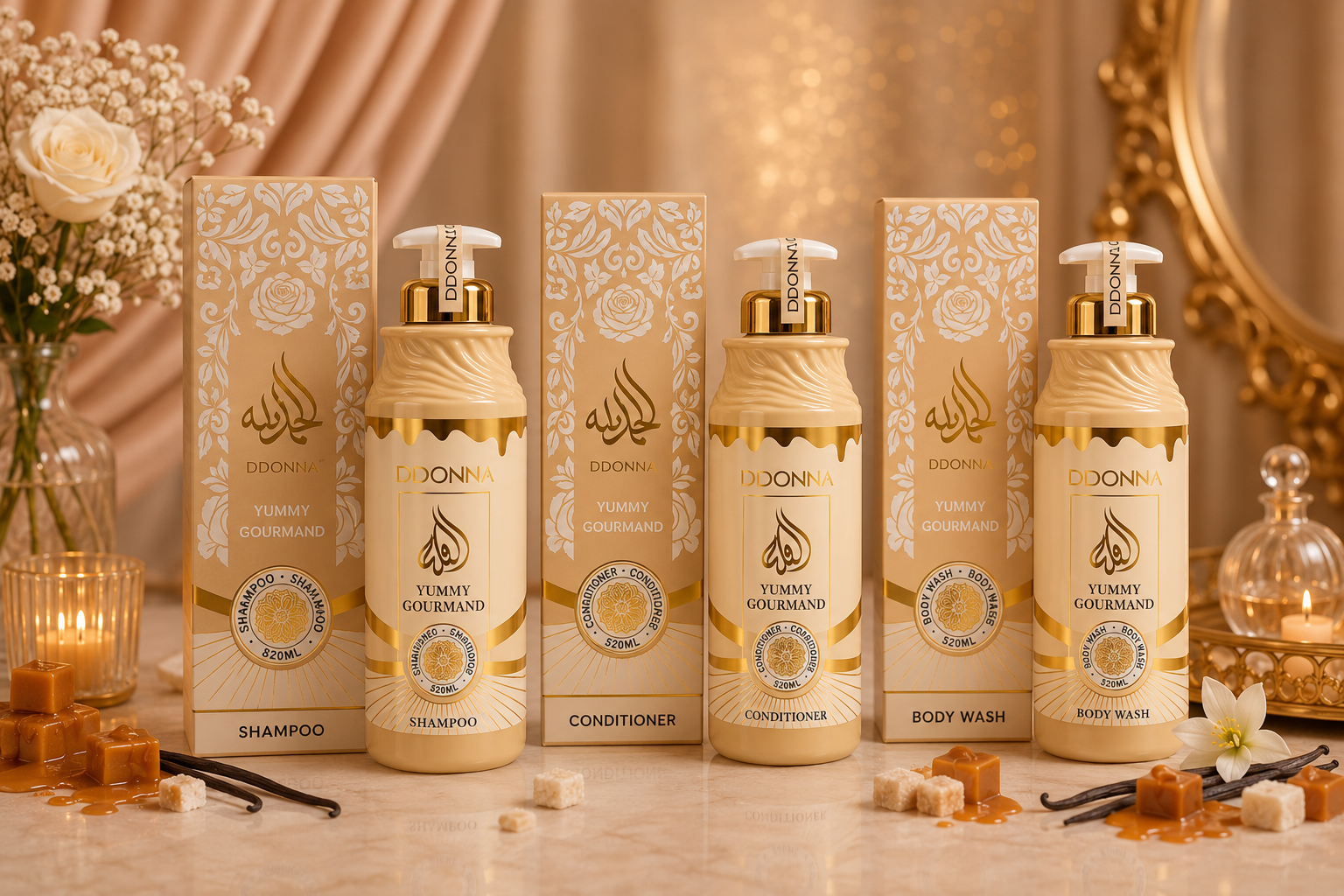 Lots gourmand shampoing, gel douche, après shampoing 520ml