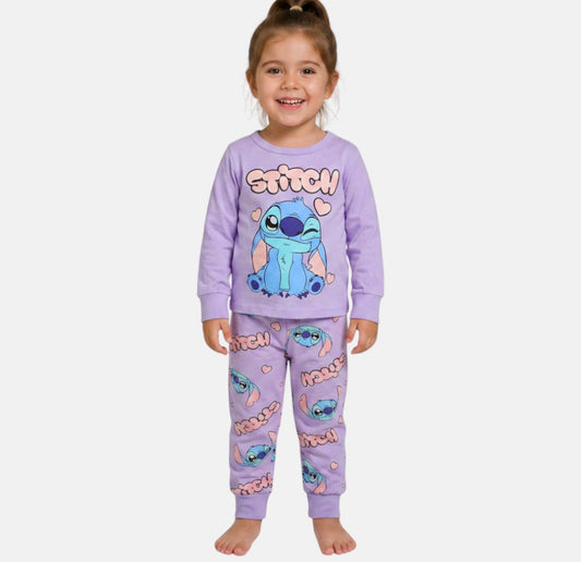Pyjama Stitch violet coton