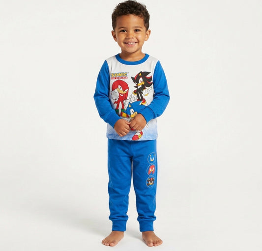 Pyjama Sonic bleu coton