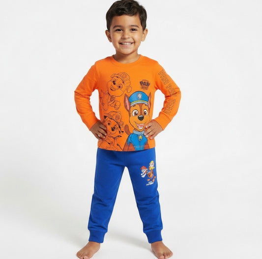 Pyjama pat patrouille orange et bleu coton