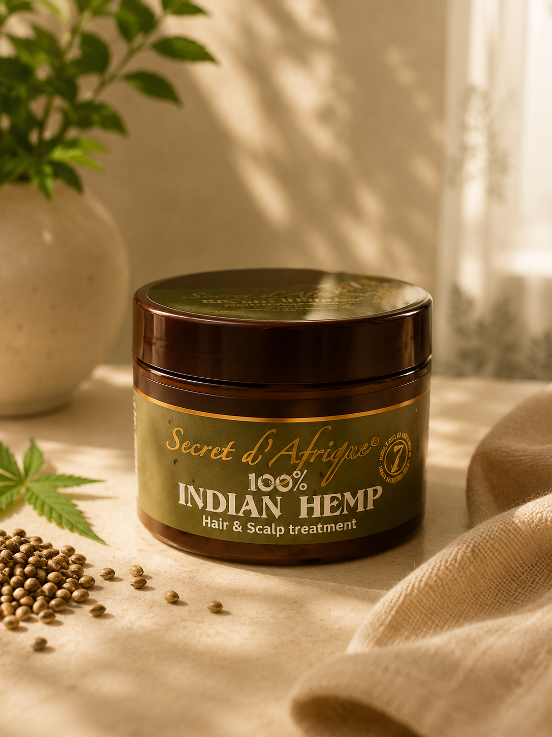 Masque secret d’Afrique 100% indien hemp ( cheveux crépus)