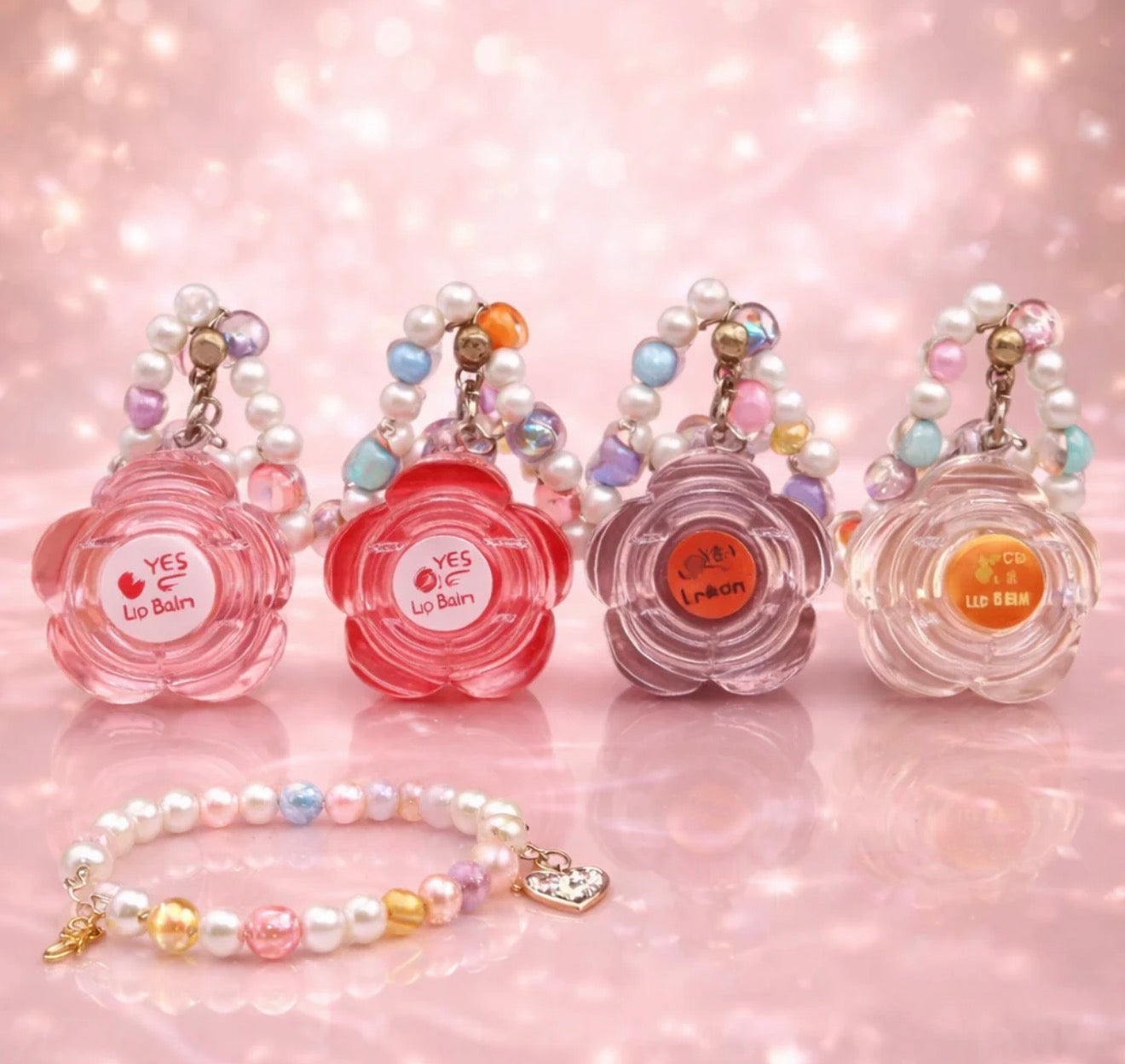 Disponible en précommande   Baume à lèvres Fleur + Bracelet 4 Couleurs - Yes Love