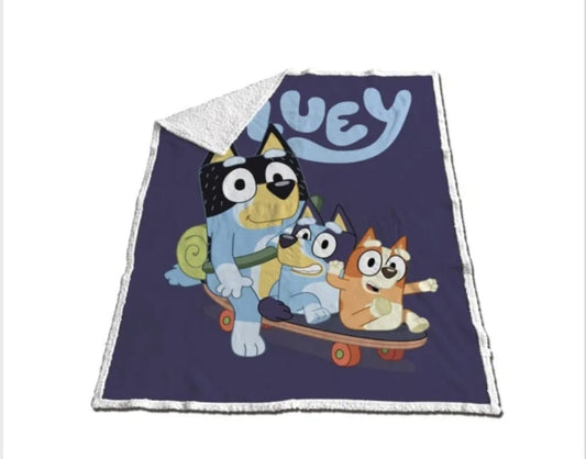 Couverture sherpa bluey