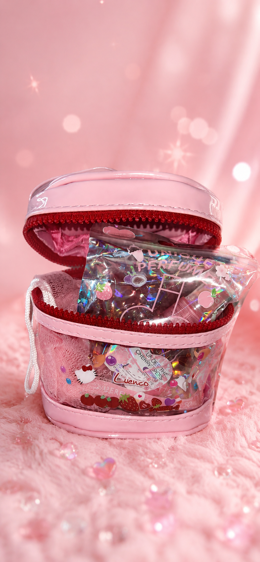 Coffret Yara Gel douche Shampoing Aprer Shampoing Creme corp Parfum 50ml Fleur de douche & Trousse de toillette