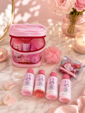 Coffret Yara Gel douche Shampoing Aprer Shampoing Creme corp Parfum 50ml Fleur de douche & Trousse de toillette